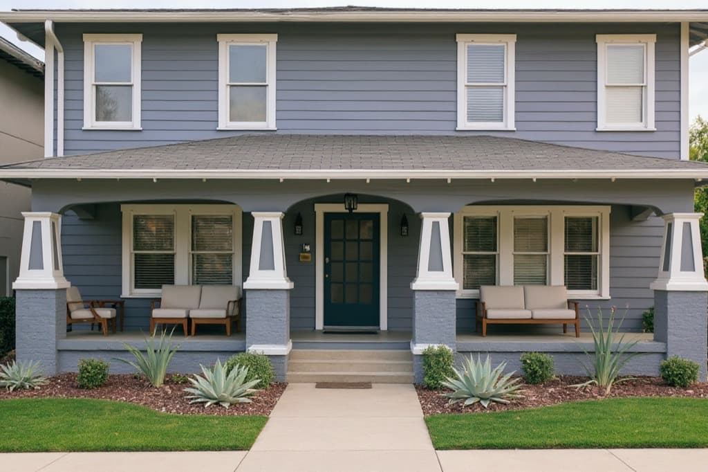 Desert & Xeriscape Front Yard Ideas: AI redesign example
