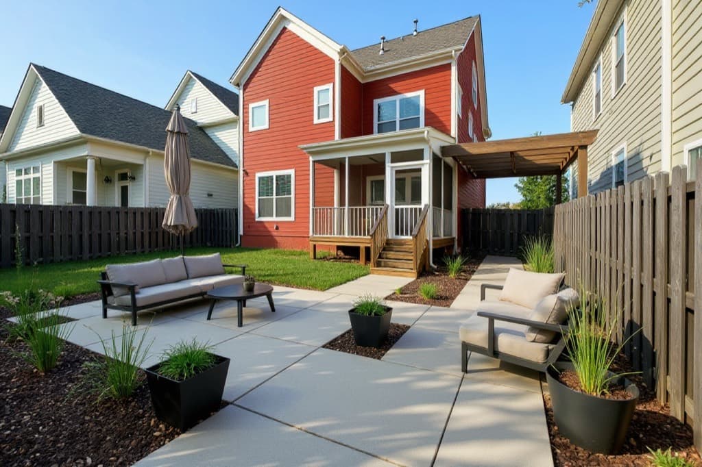 Patio redesigned in Modern style by AI